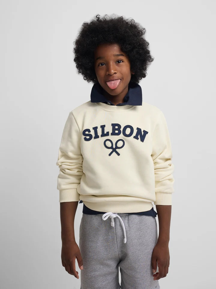 SUDADERA KIDS RAQUETA MEDIA CREMA