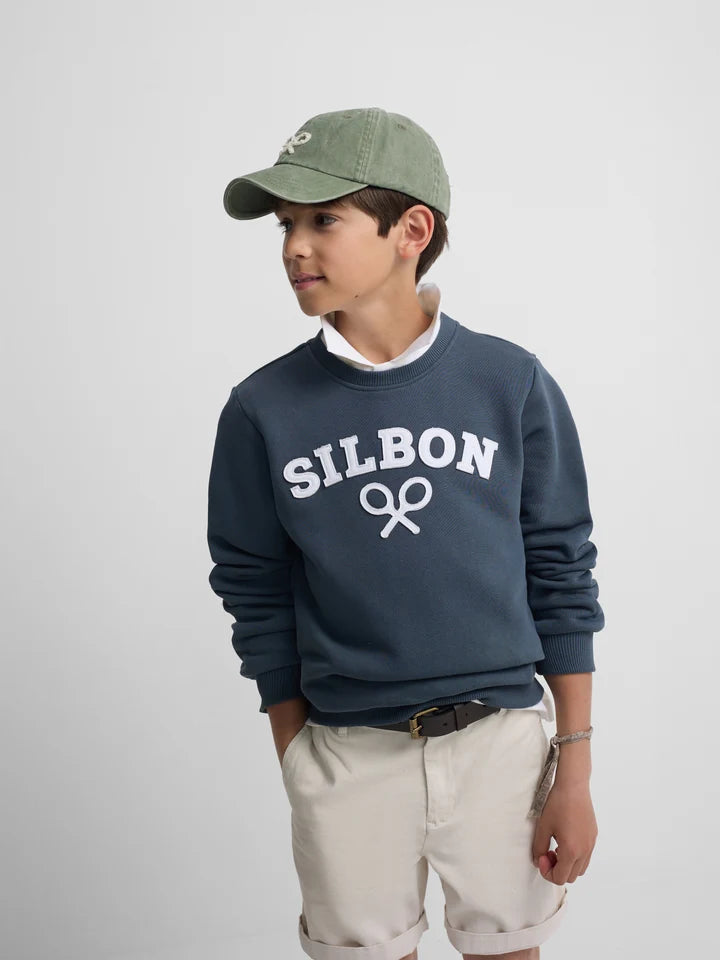 SUDADERA KIDS RAQUETA MEDIO AZUL MARINO