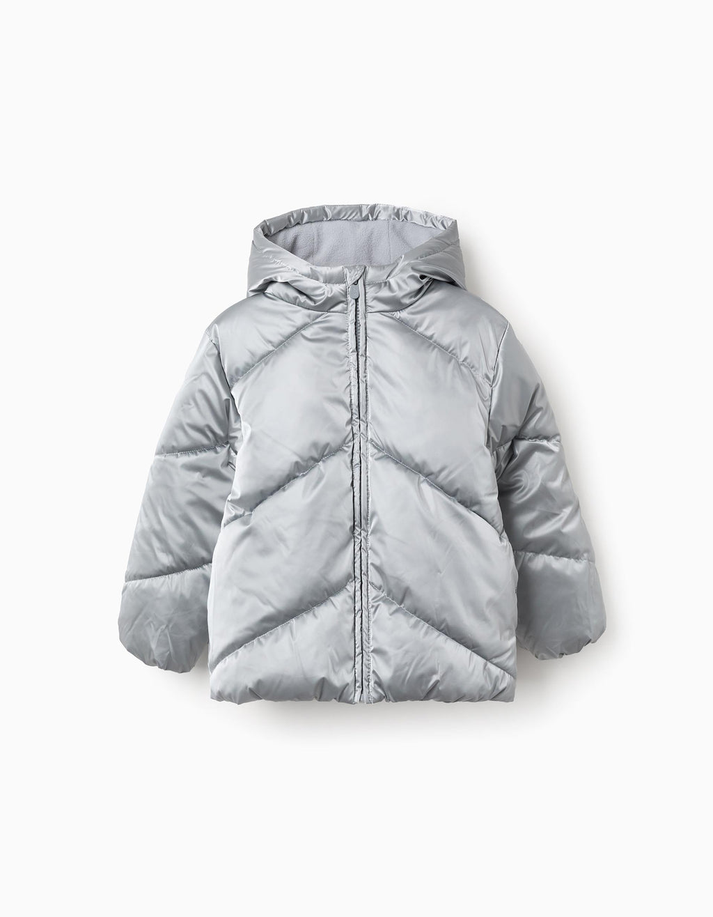 ABRIGO PARA NIÑA PLATA