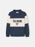 SUDADERA POLO SILBON BLOQUE MARINO
