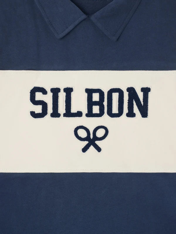 SUDADERA POLO SILBON BLOQUE MARINO