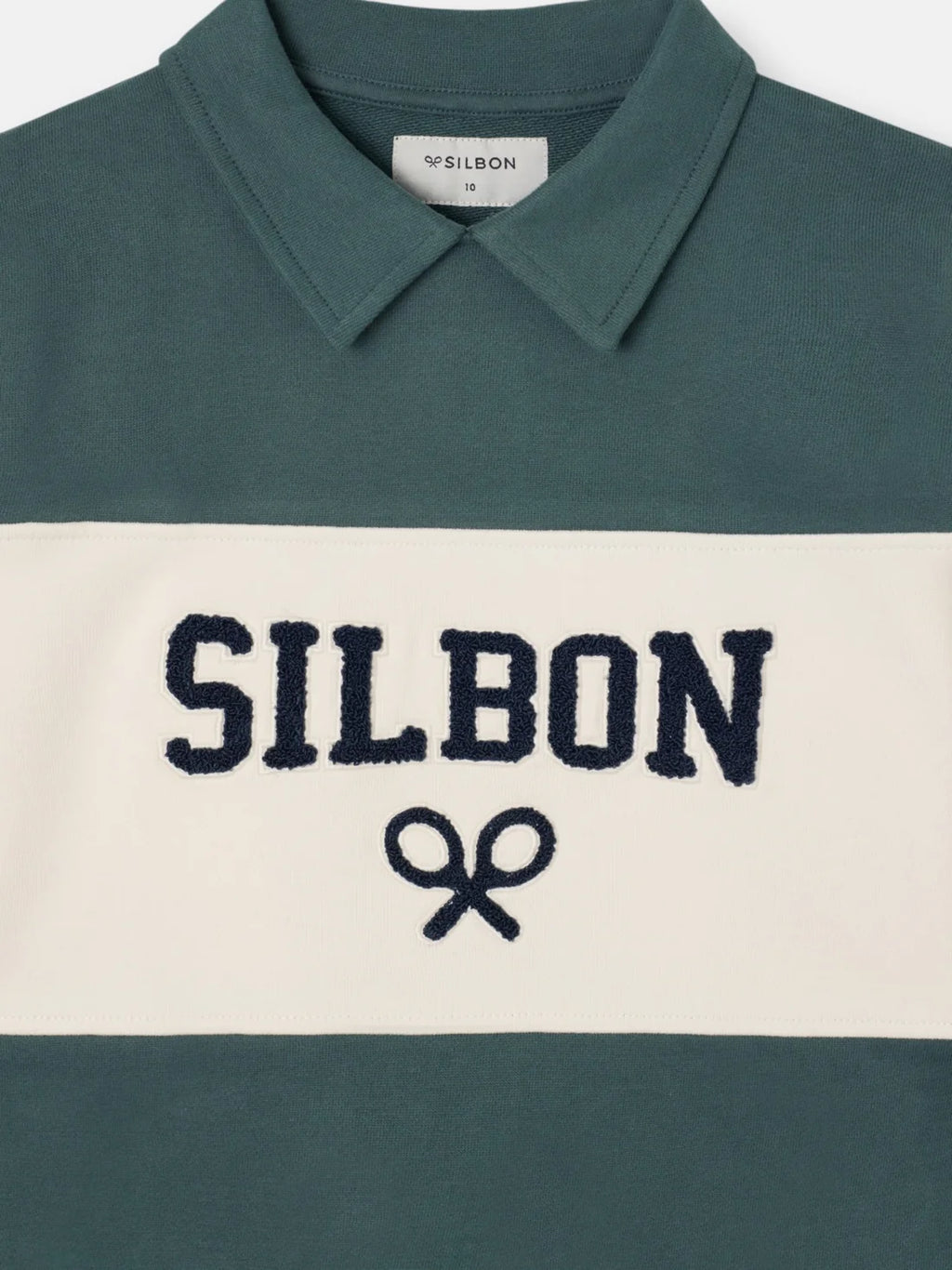 SUDADERA CUELLO POLO BLOQUE VERDE