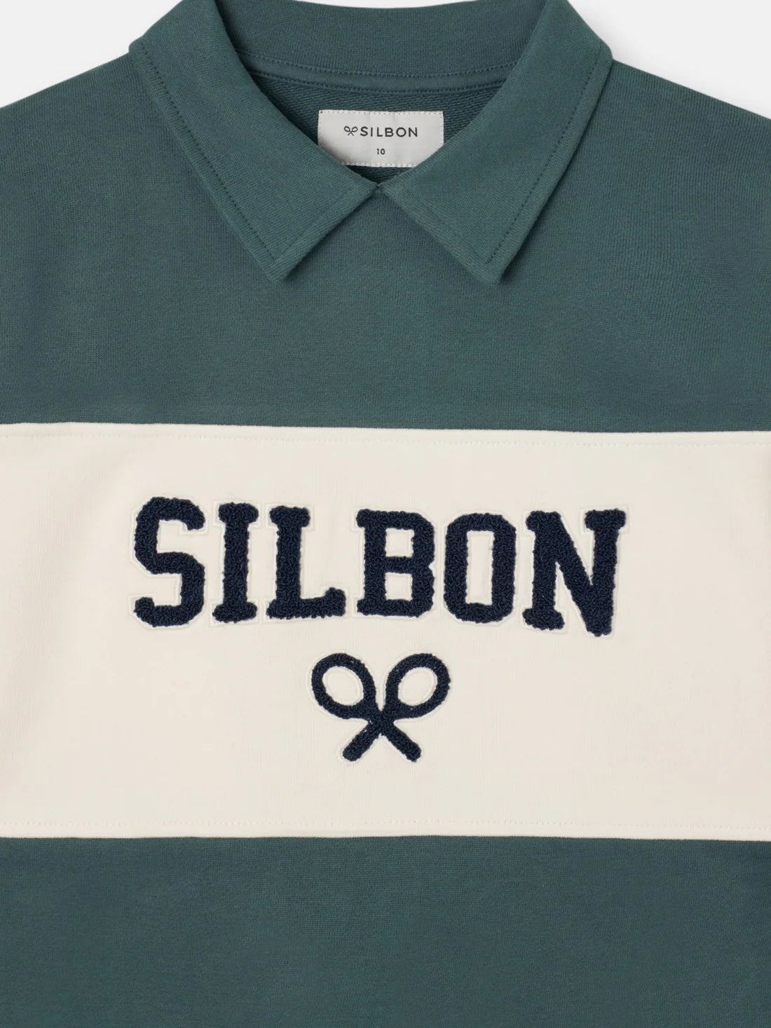 SUDADERA CUELLO POLO BLOQUE VERDE