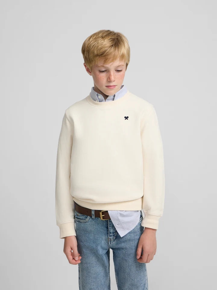SUDADERA LITTLE LEGACY CREMA SILBON