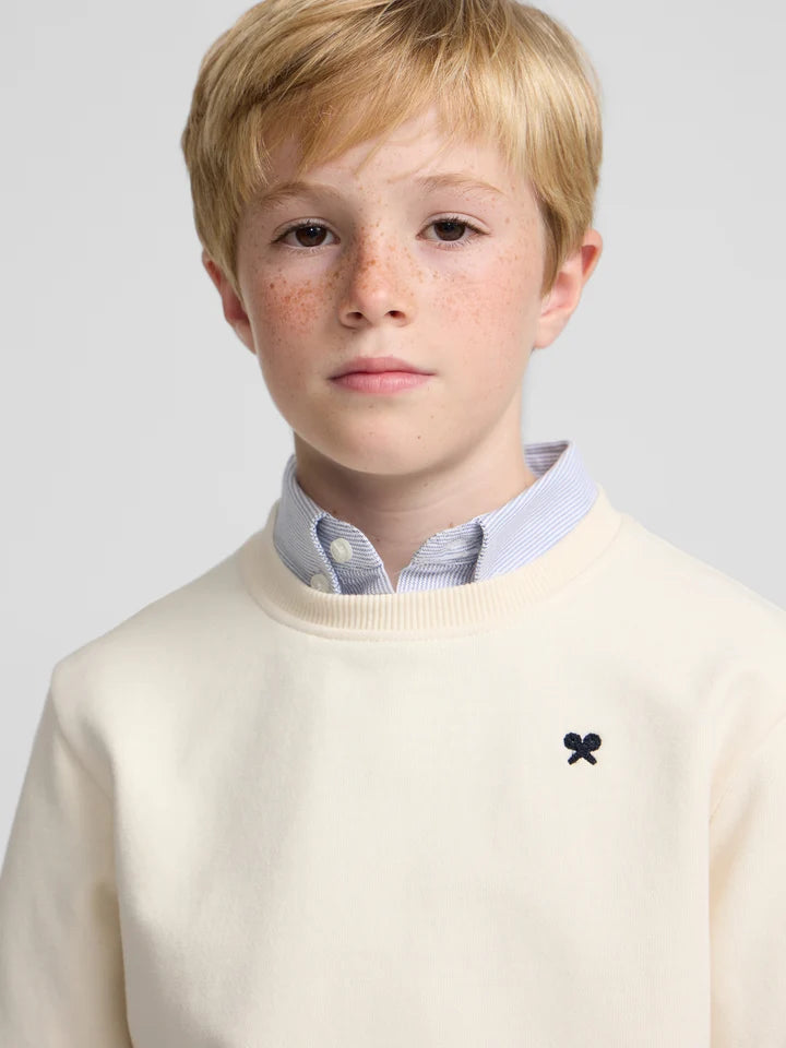 SUDADERA LITTLE LEGACY CREMA SILBON