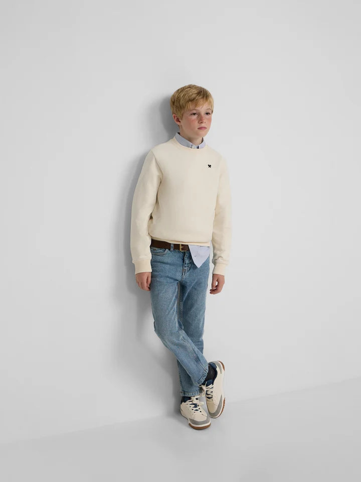 SUDADERA LITTLE LEGACY CREMA SILBON
