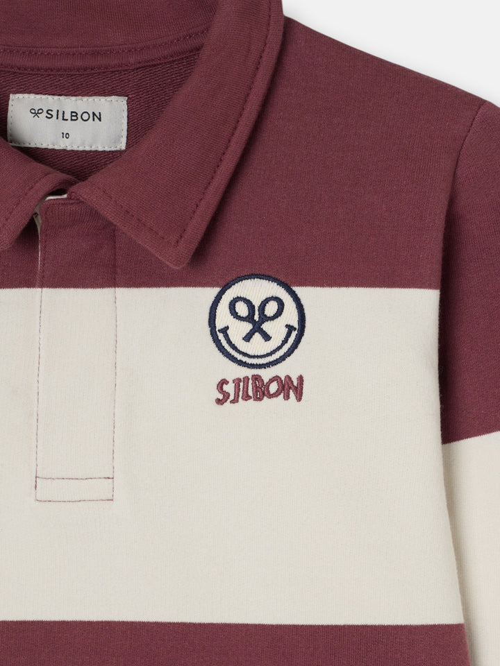 SUDADERA POLO SMILE BURDEOS