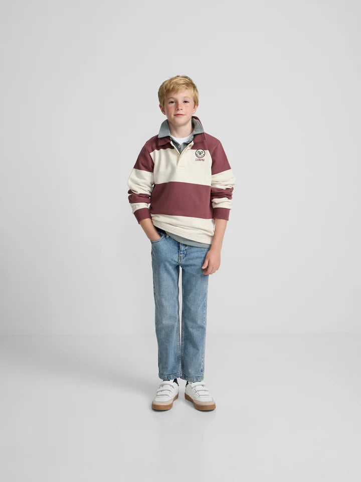 SUDADERA POLO SMILE BURDEOS