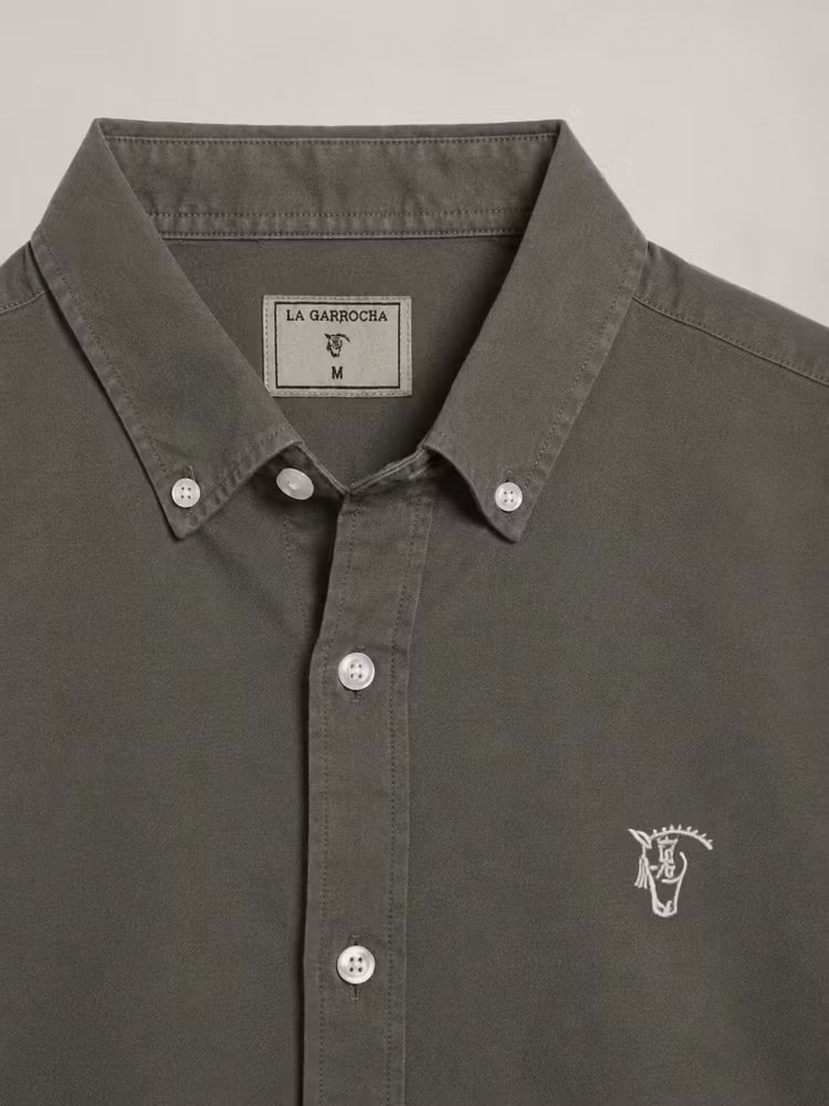CAMISA GARMENT DYED OLIVA