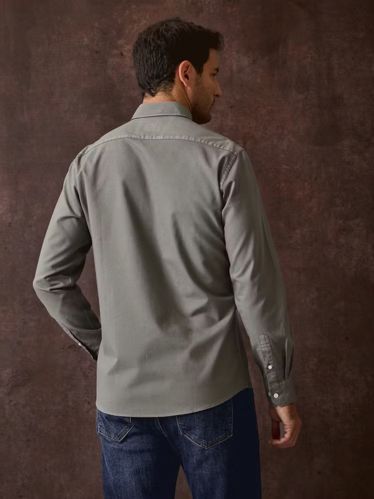 CAMISA GARMENT DYED OLIVA