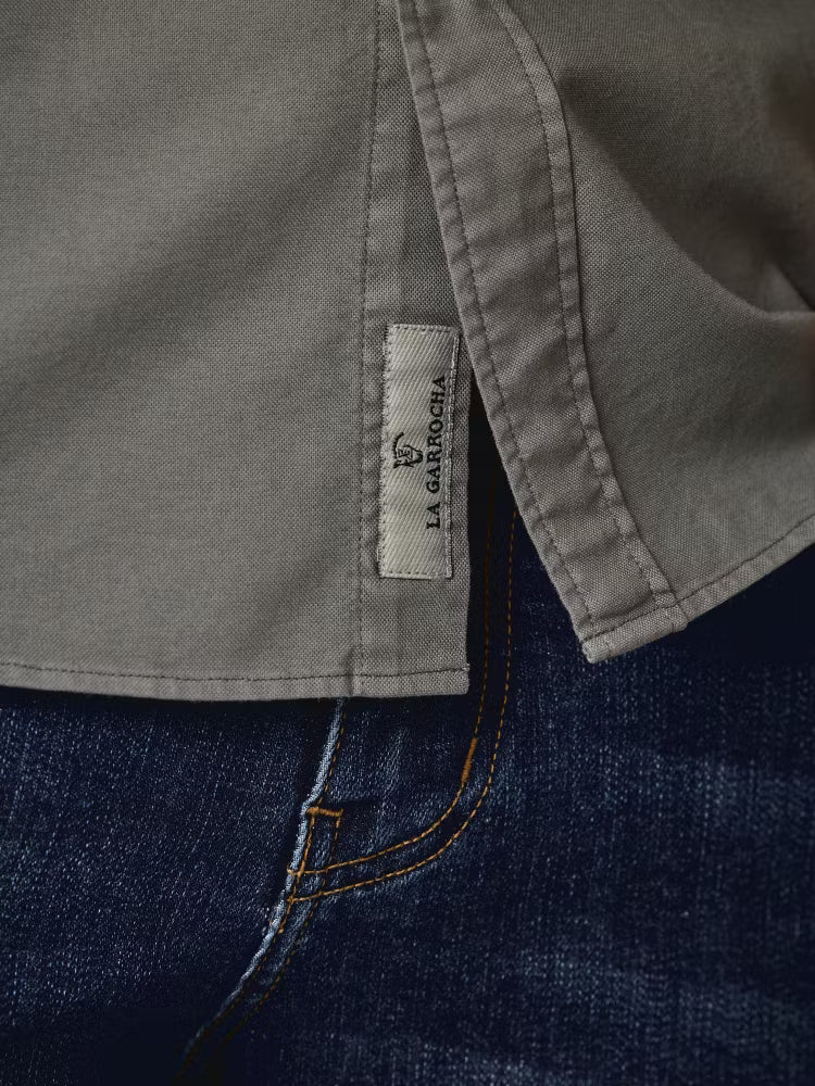 CAMISA GARMENT DYED OLIVA