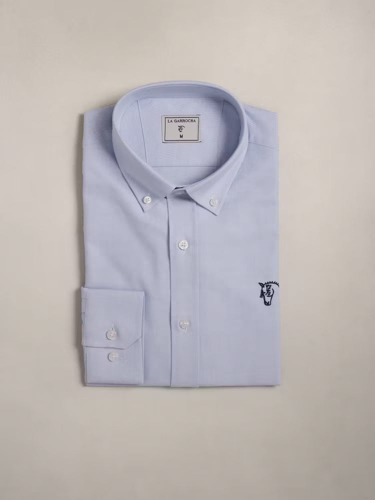 CAMISA OXFORD CELESTE