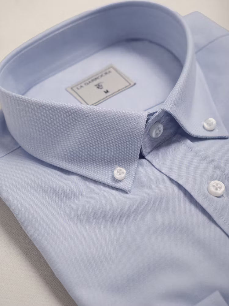 CAMISA OXFORD CELESTE