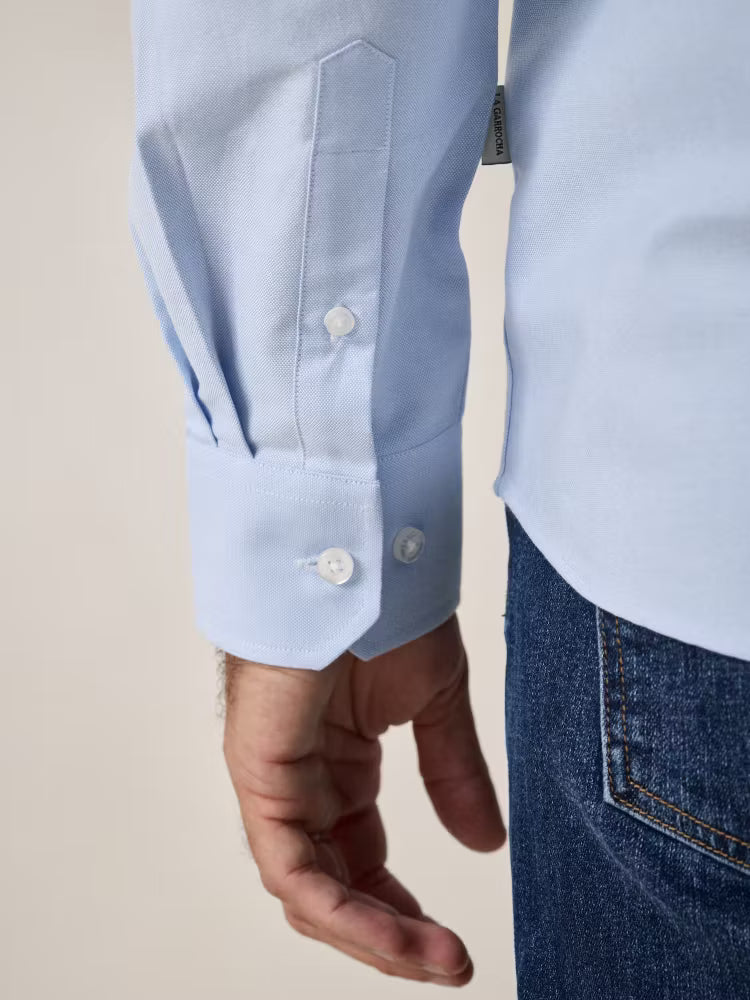 CAMISA OXFORD CELESTE