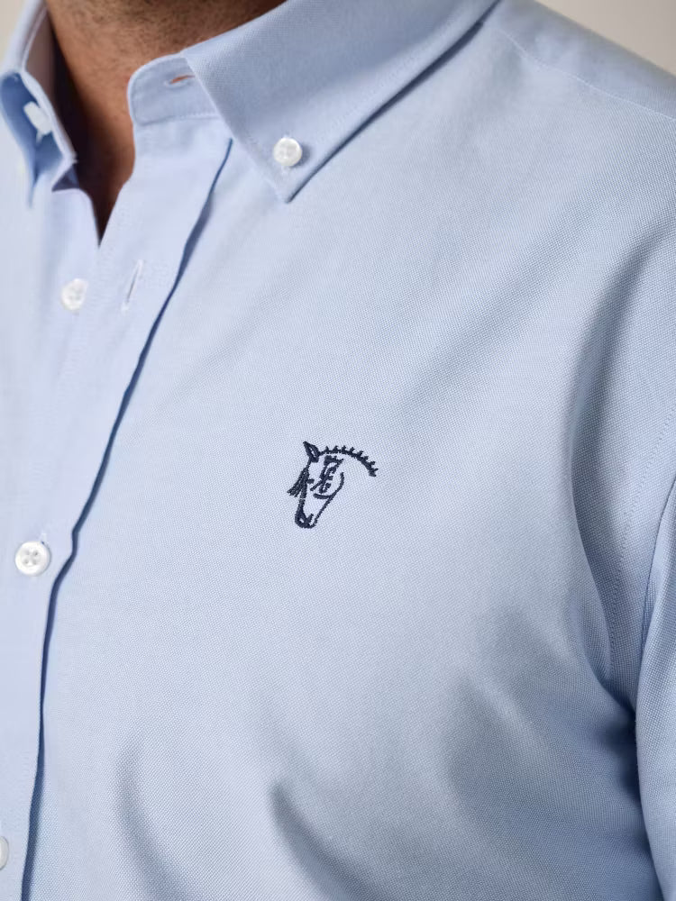 CAMISA OXFORD CELESTE