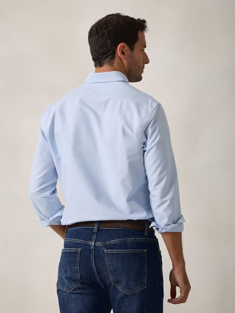 CAMISA OXFORD CELESTE
