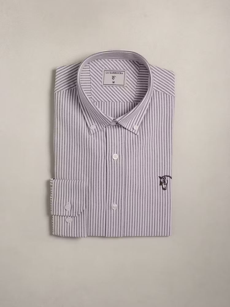 CAMISA OXFORD RAYAS MOKA