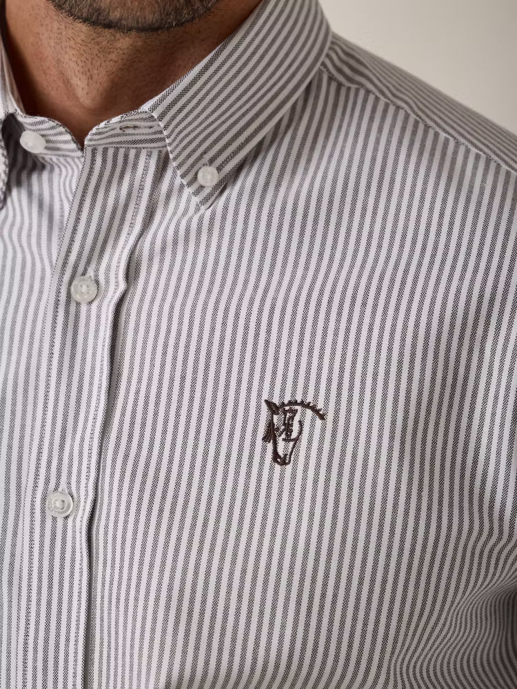 CAMISA OXFORD RAYAS MOKA