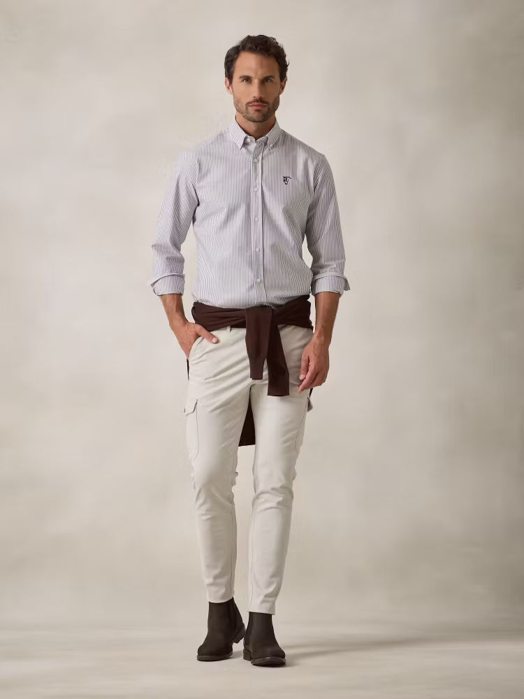 CAMISA OXFORD RAYAS MOKA