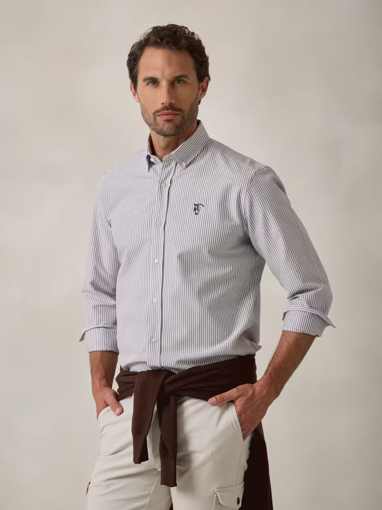 CAMISA OXFORD RAYAS MOKA