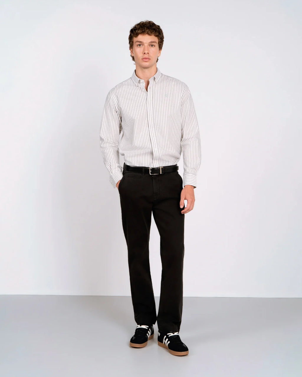 CAMISA RAYAS NORTH SEA GRIS