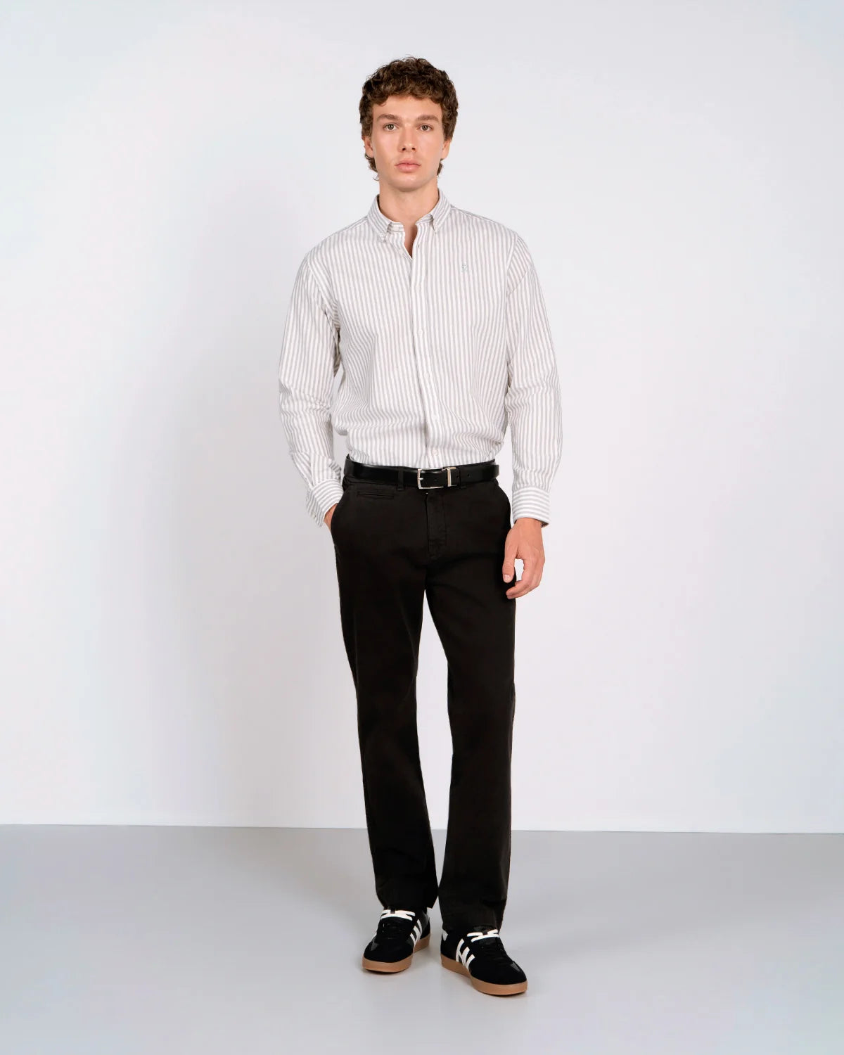 CAMISA RAYAS NORTH SEA GRIS