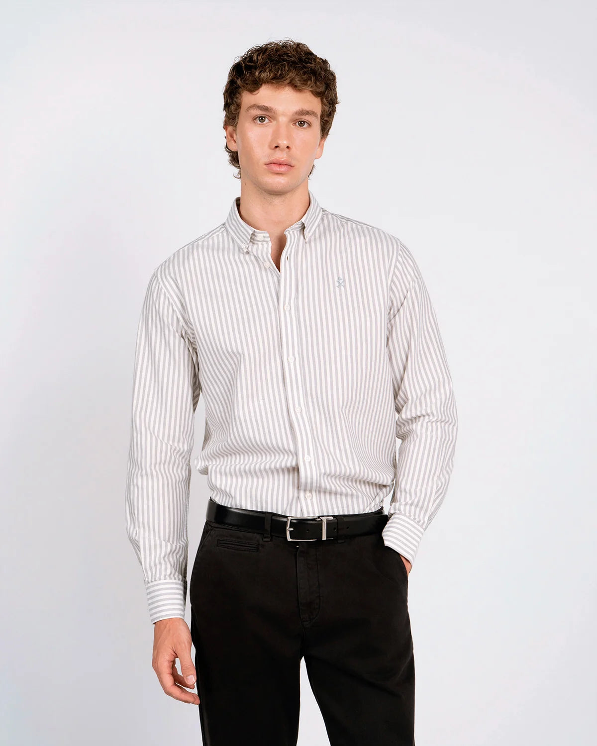 CAMISA RAYAS NORTH SEA GRIS