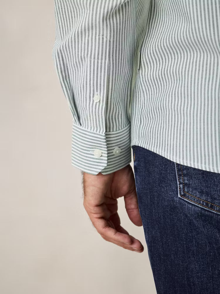 CAMISA RAYAS OXFORD RAYAS VERDE