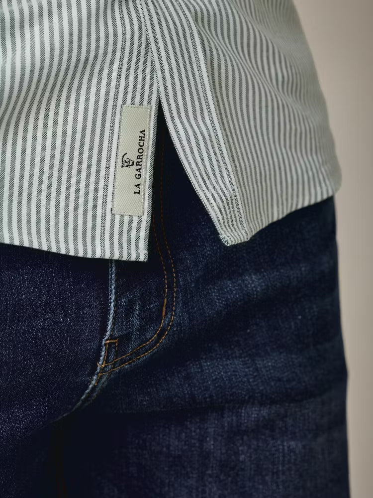 CAMISA RAYAS OXFORD RAYAS VERDE