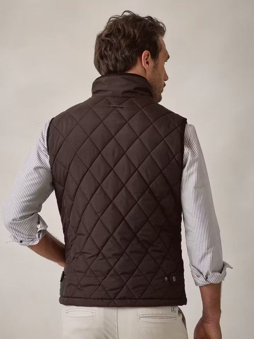 CHALECO ACOLCHADO ROMBOS MOKA