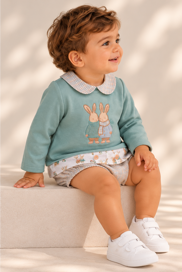 CONJUNTO NIÑO CONEJOS
