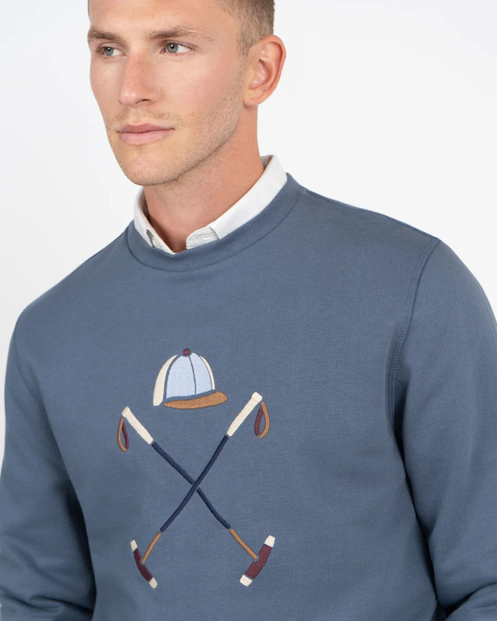 SUDADERA CREW-NECK HERITAGE AZUL