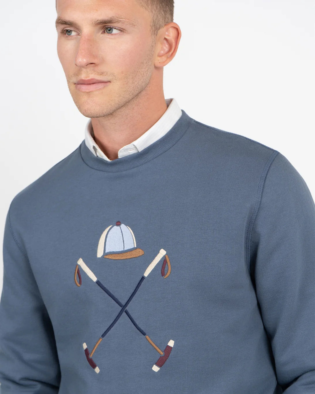 SUDADERA CREW-NECK HERITAGE AZUL