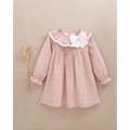 VESTIDO NIÑA CUADROS Y MAXI LAZO
