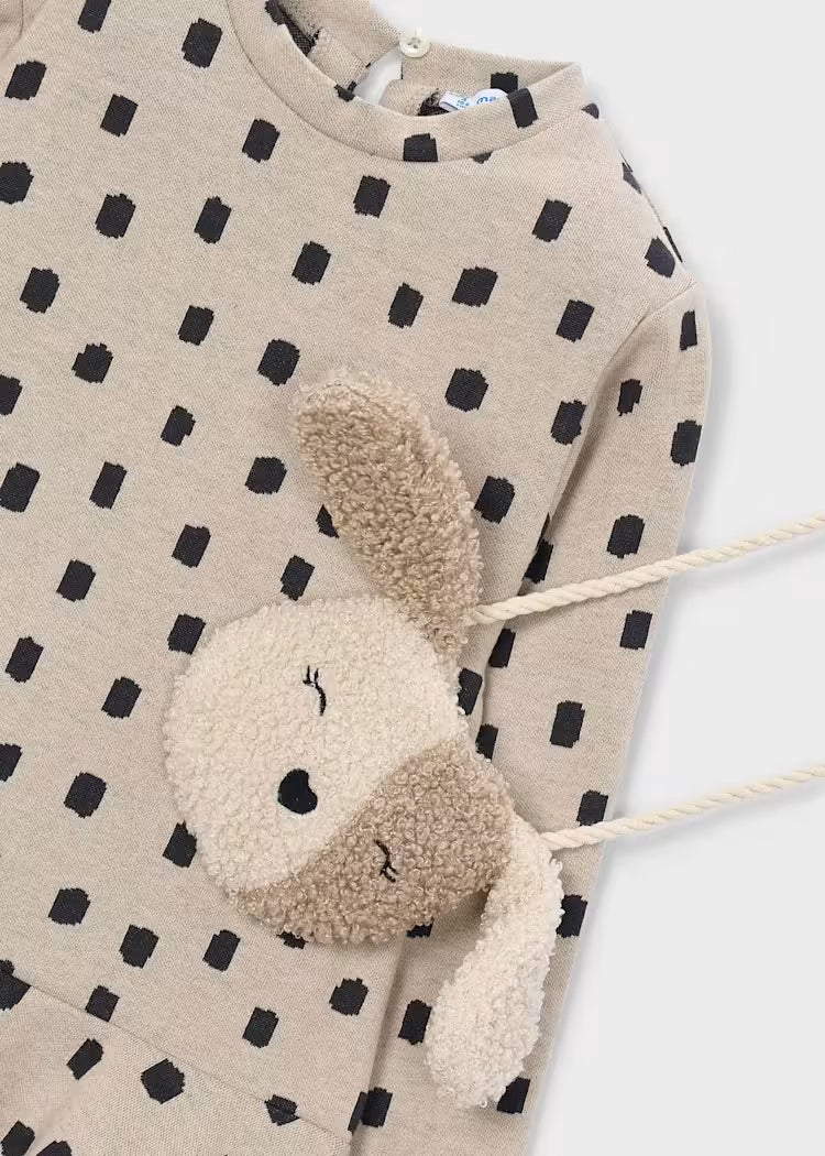 Vestido estampado bolso niña